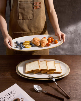 Famiware oval serving platter in small size for desserts and bites.