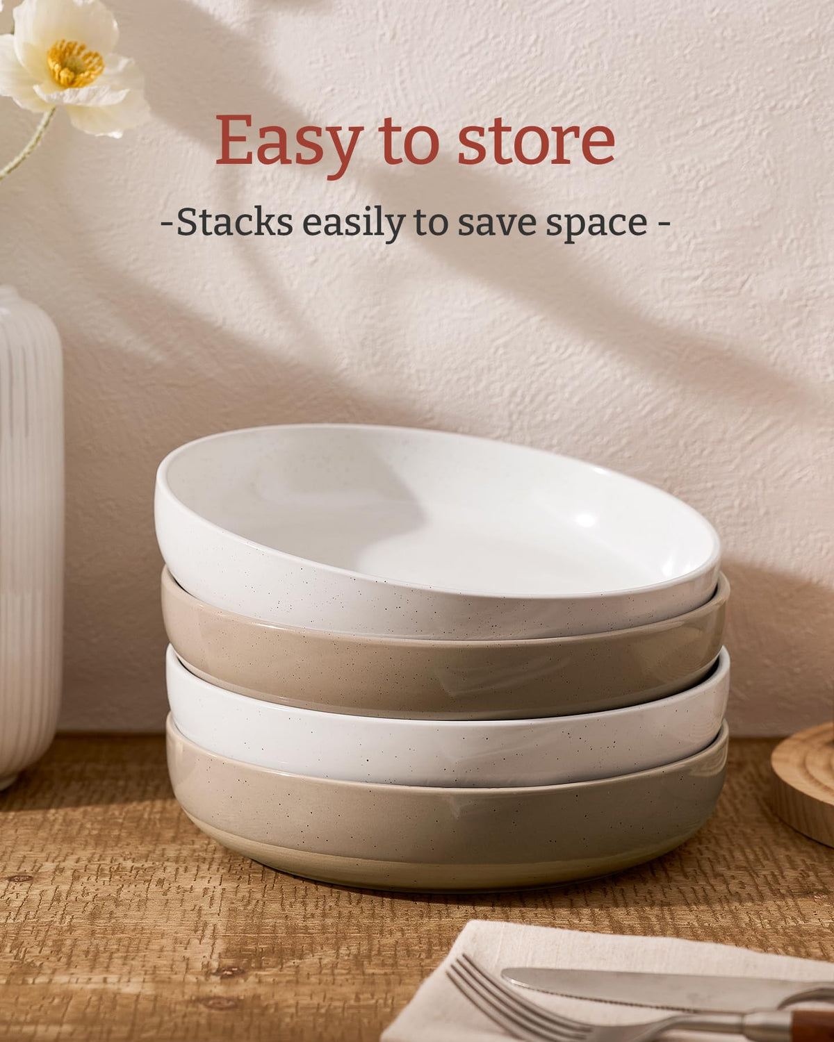 Famiware speckled multicolor bowls add casual charm to family dining.