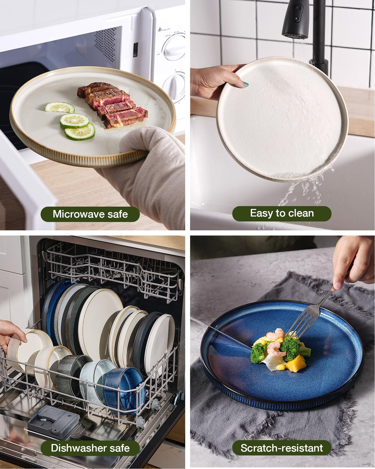 Famiware Star durable stoneware finish resists chipping and wear.