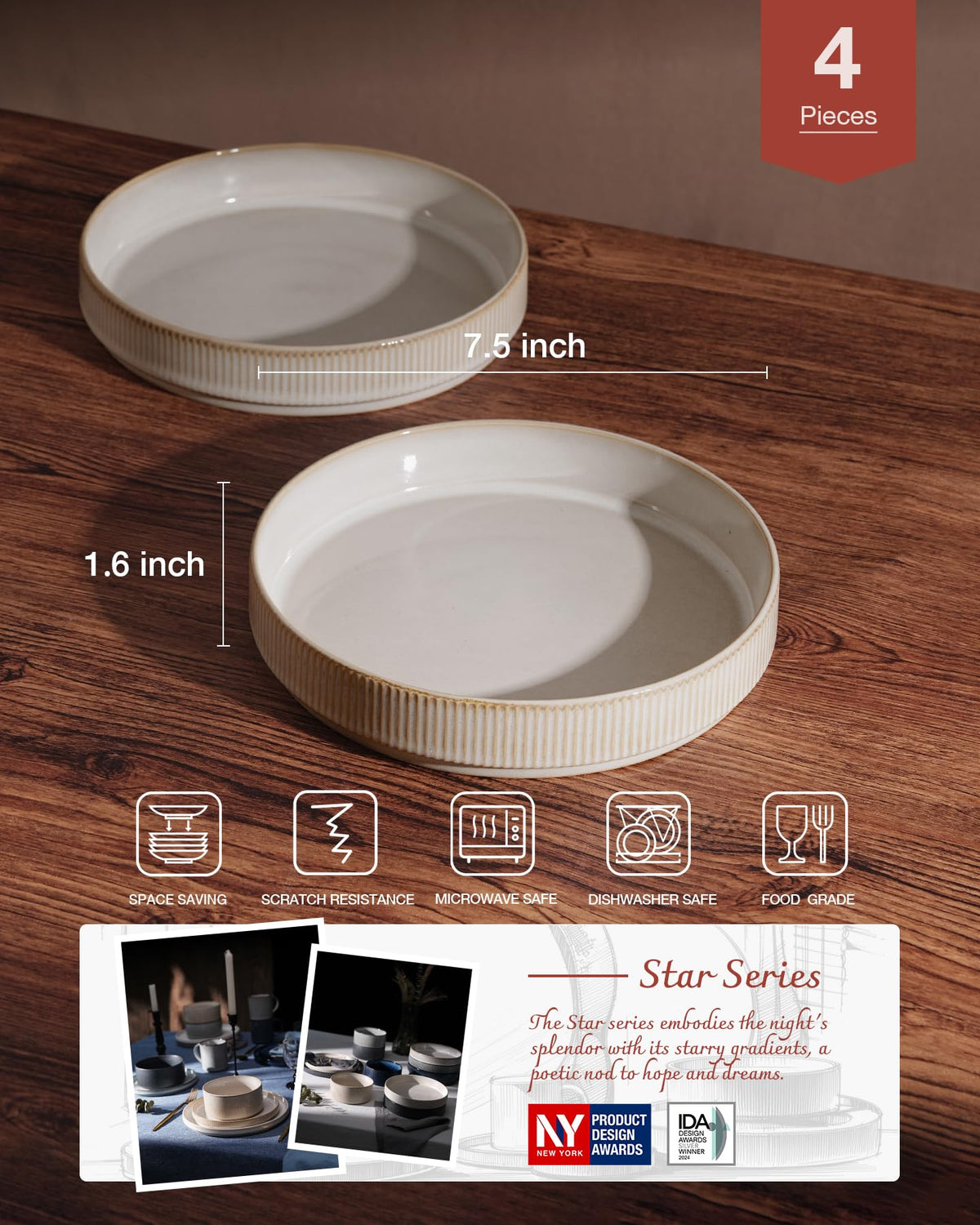 famiware Star double reactive glaze creates unique color variation for artisanal table setup