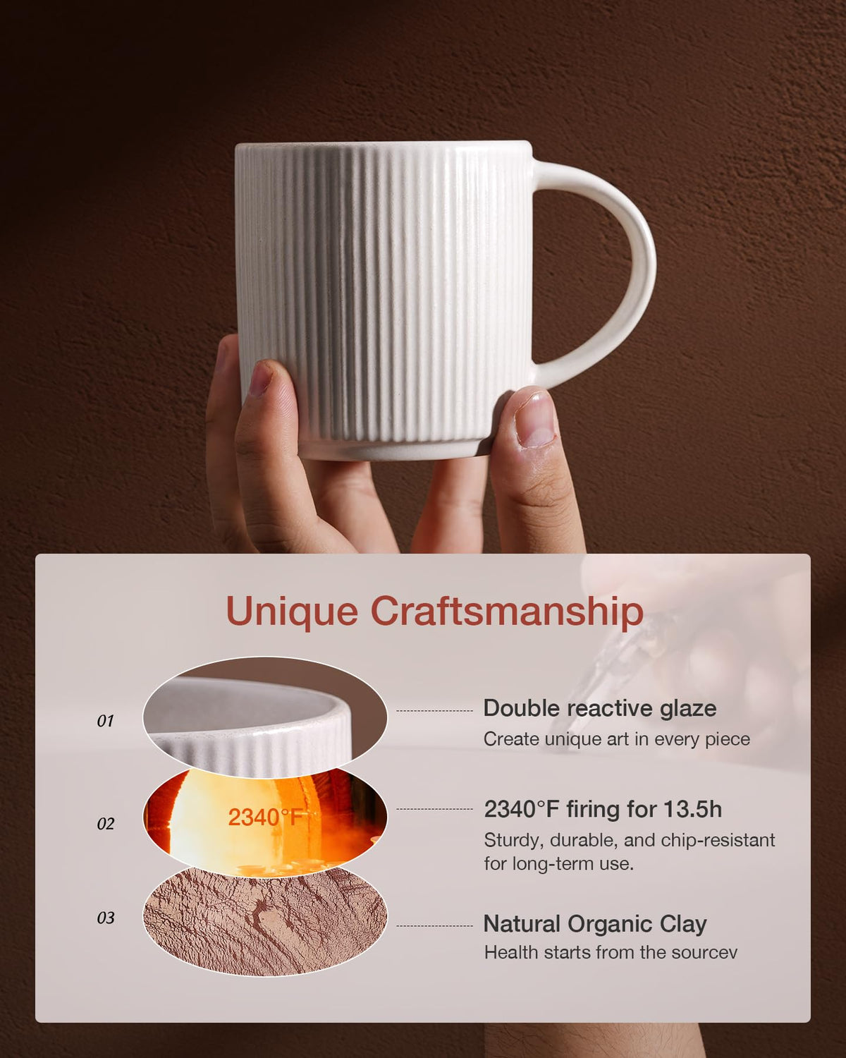 Famiware star mug set 4 double reactive glaze creates unique color