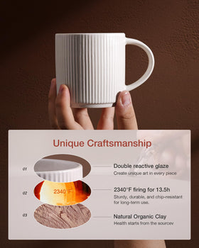 Famiware star mug set 4 double reactive glaze creates unique color