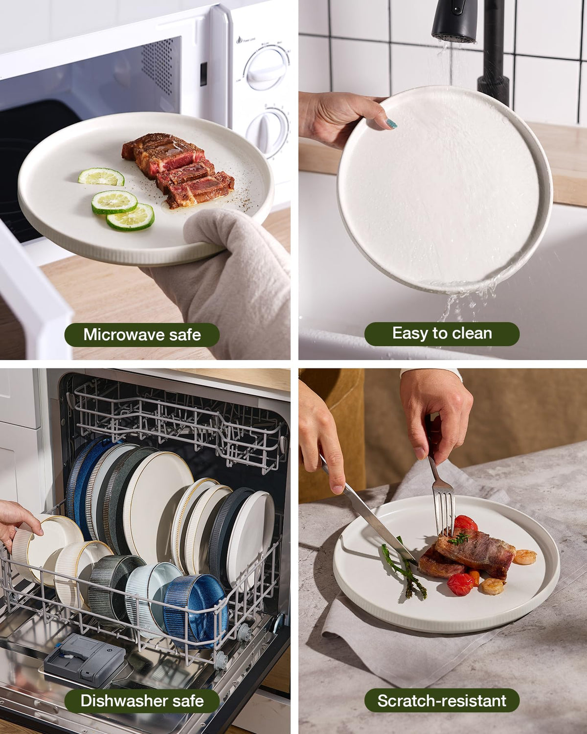 Famiware Star raised rim helps contain sauces across servings.