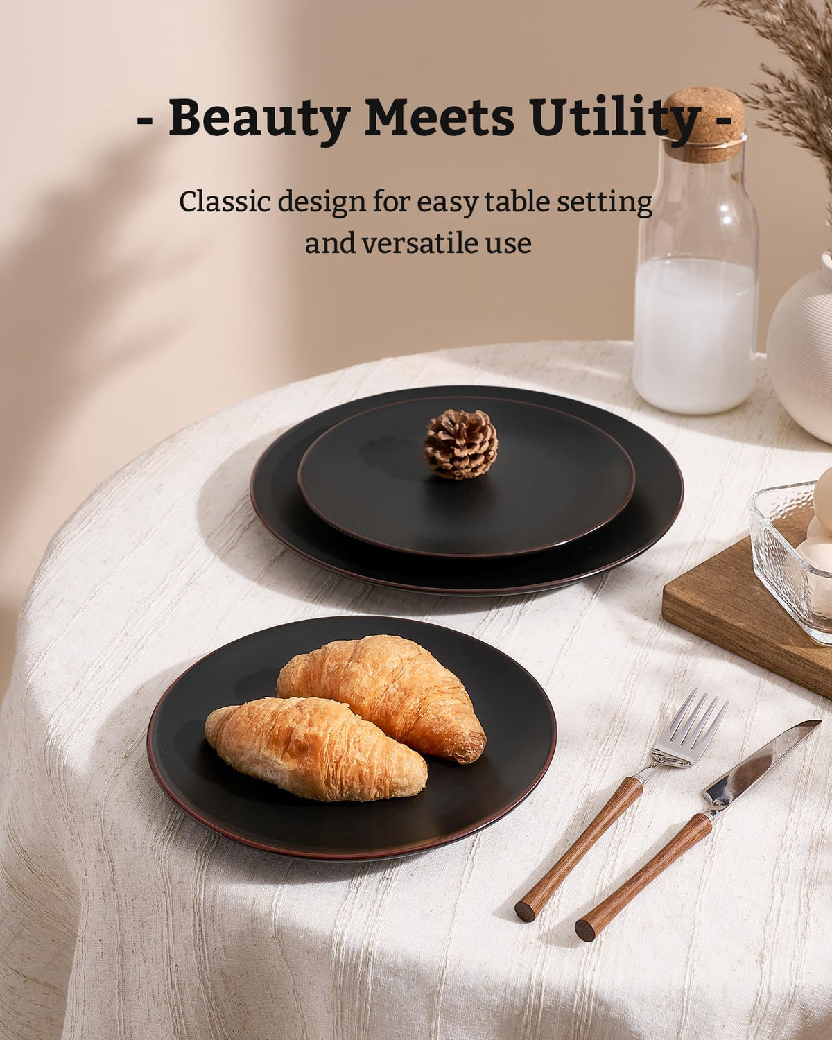 Famiware Venus cereal bowls with trim ideal for family breakfasts.