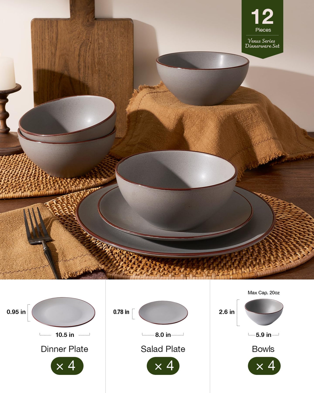 Famiware Venus stackable design saves cabinet space.