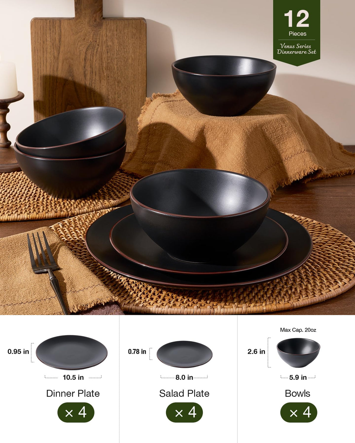 Famiware Venus stacked dishes illustrate space-saving cabinet storage.