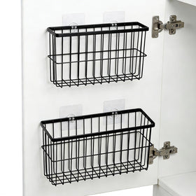 FAMNONE 2-pack adhesive cabinet door organizer with 5.9-inch depth for extra storage