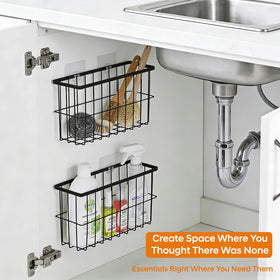 FAMNONE rust-resistant matte black coating on a cabinet organizer