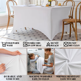 Famstar elastic corner pocket design keeps tablecloth in place.