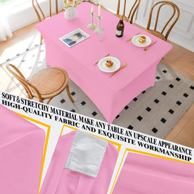 Famstar pink 8ft tablecloth machine washable for easy care
