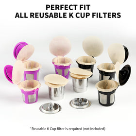 Fanativita filters fit most K-Cup reusable pods for seamless brewing.