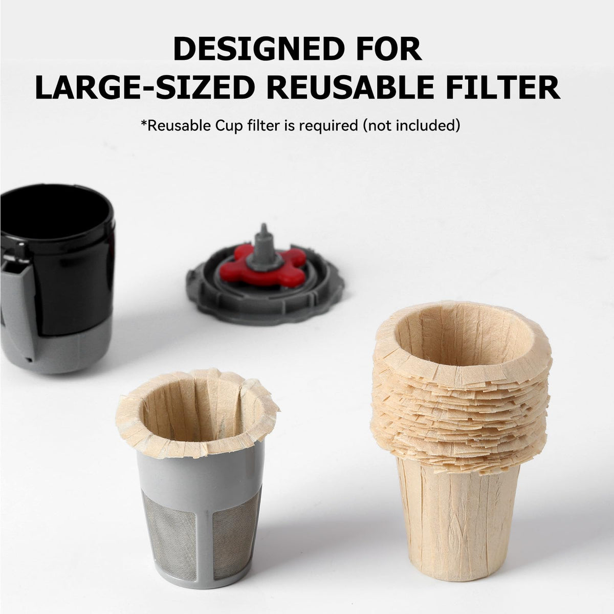 Fanativita filters fit large cups like K-Carafe and Cuisinart SS-RFC