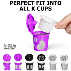 Disposable filters compatible with most reusable K-Cups deliver a clean flavor.