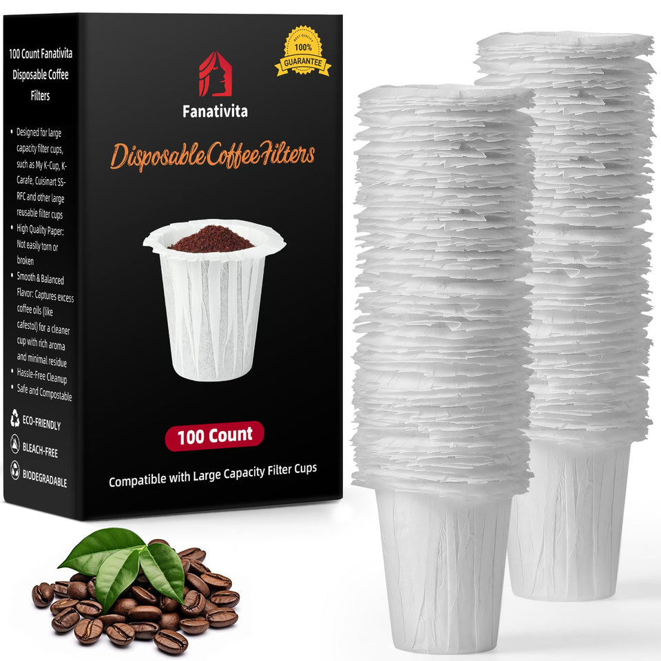 Fanativita disposable filters for large cups deliver clean flavor and simple cleanup.
