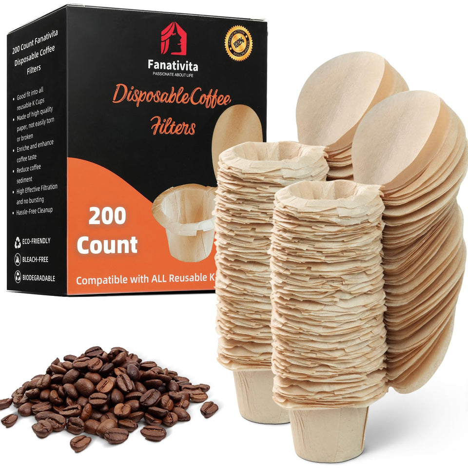 Fanativita K Cup filters with genius lid design offer easy cleanup.