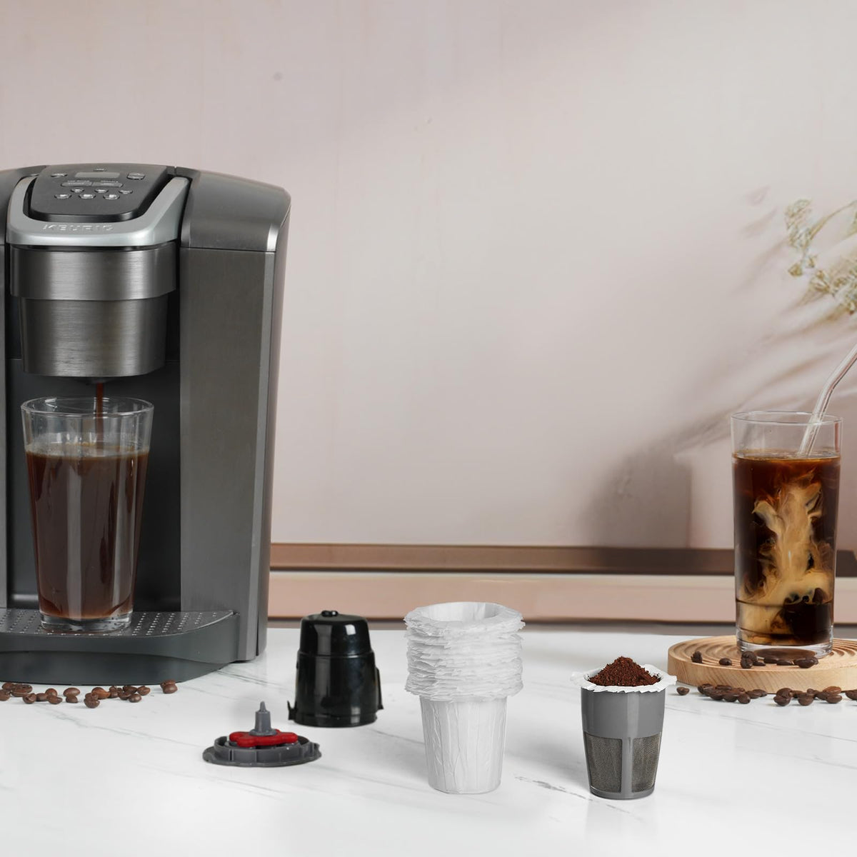 Fanativita disposable filters pack for large cups eco-friendly convenience.