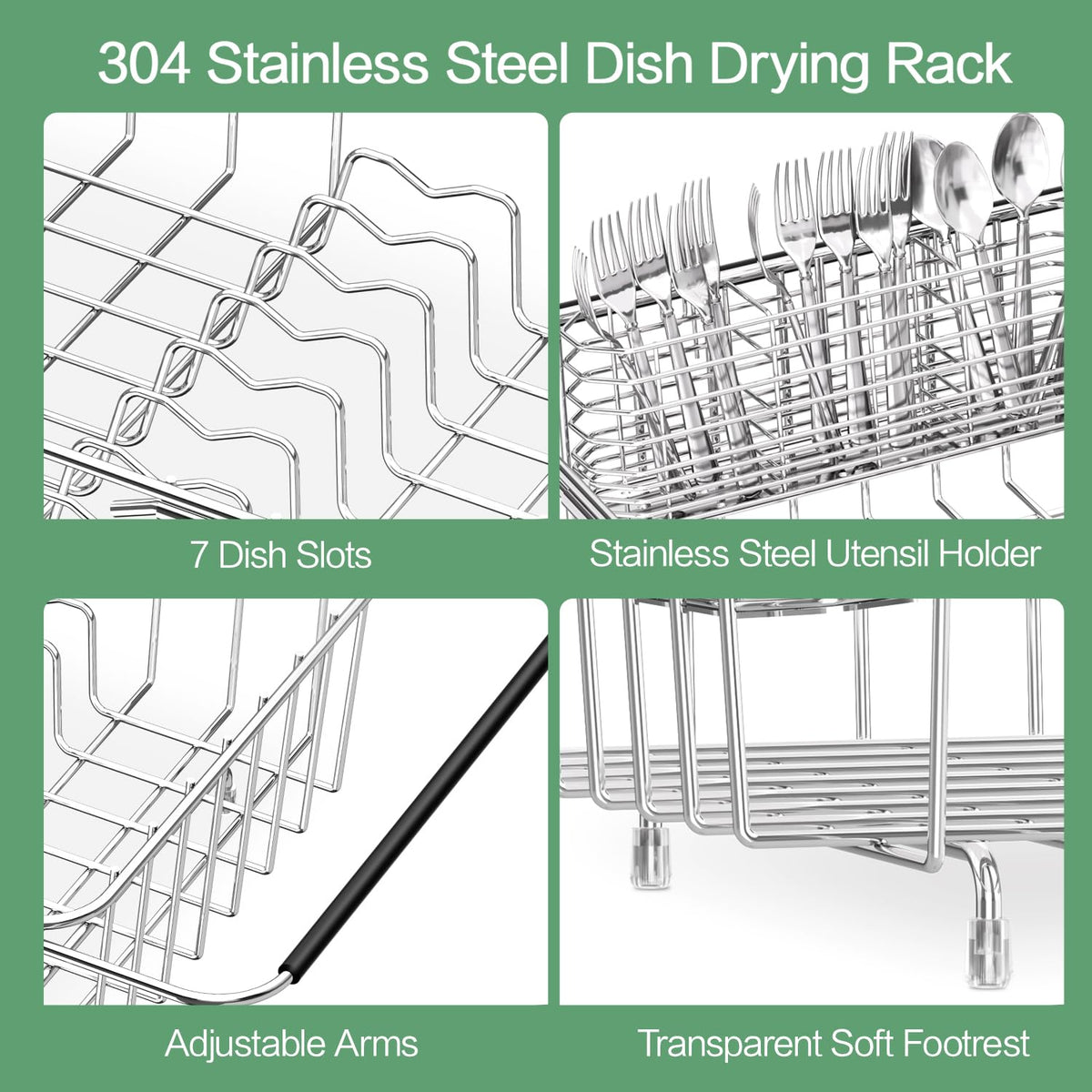 Fanbsy rustproof dish rack with quality assurance badge for reliable kitchen use