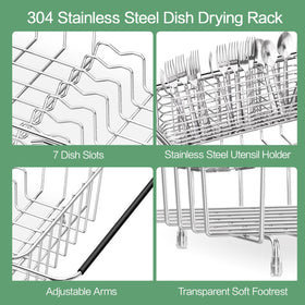Fanbsy rustproof dish rack with quality assurance badge for reliable kitchen use