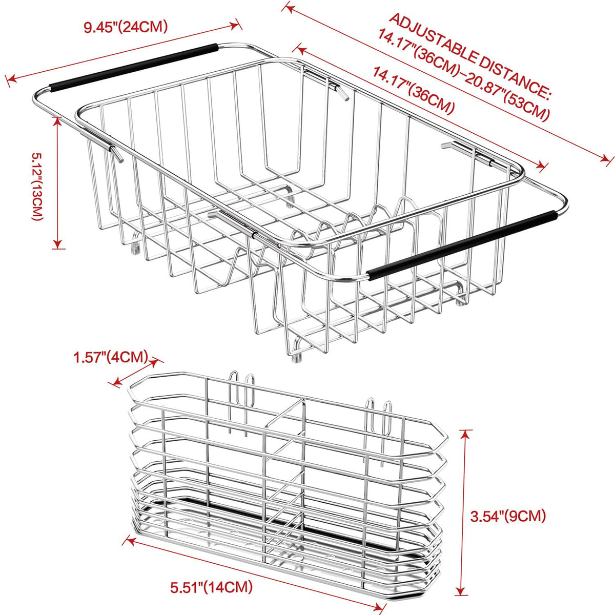 Fanbsy stainless steel dish rack rustproof for long-lasting kitchen organization.