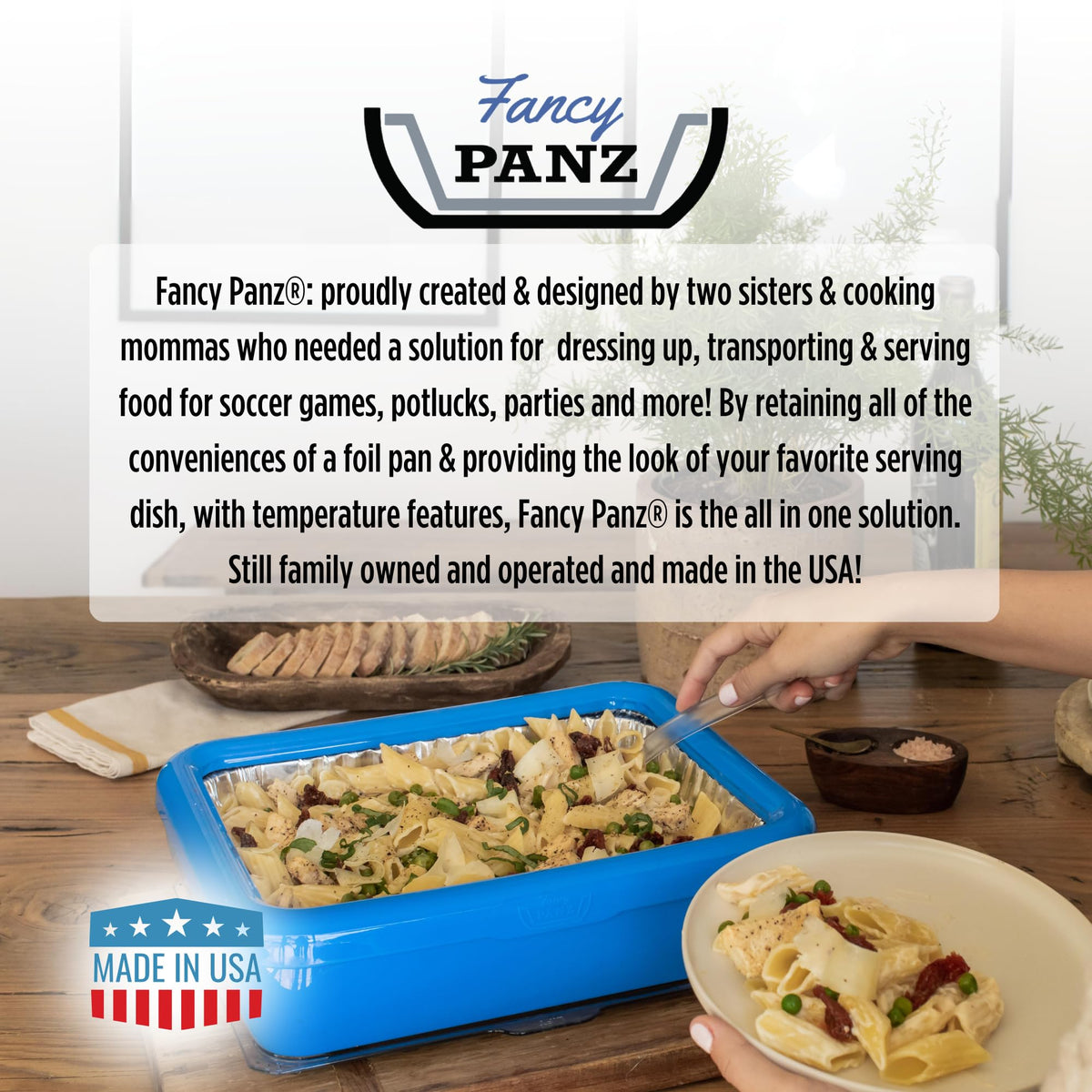 Fancy Panz Classic fits most standard half-size pans for versatility