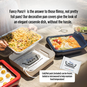 Fancy Panz clear lid on keeps dishes covered and presentable.