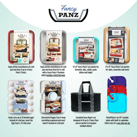 Fancy Panz stackable design makes transport organized and presentable