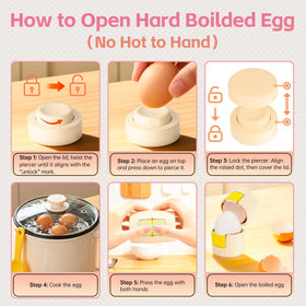 Fancybird serrated blade egg cracker delivers smooth, mess-free cracks.