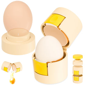 Fancybird upgraded 2-in-1 egg shell opener showing quick, clean cracking.