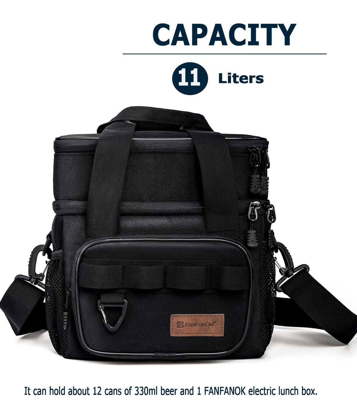 FanfanOK 1.8L capacity fits single-serve meals and snacks.