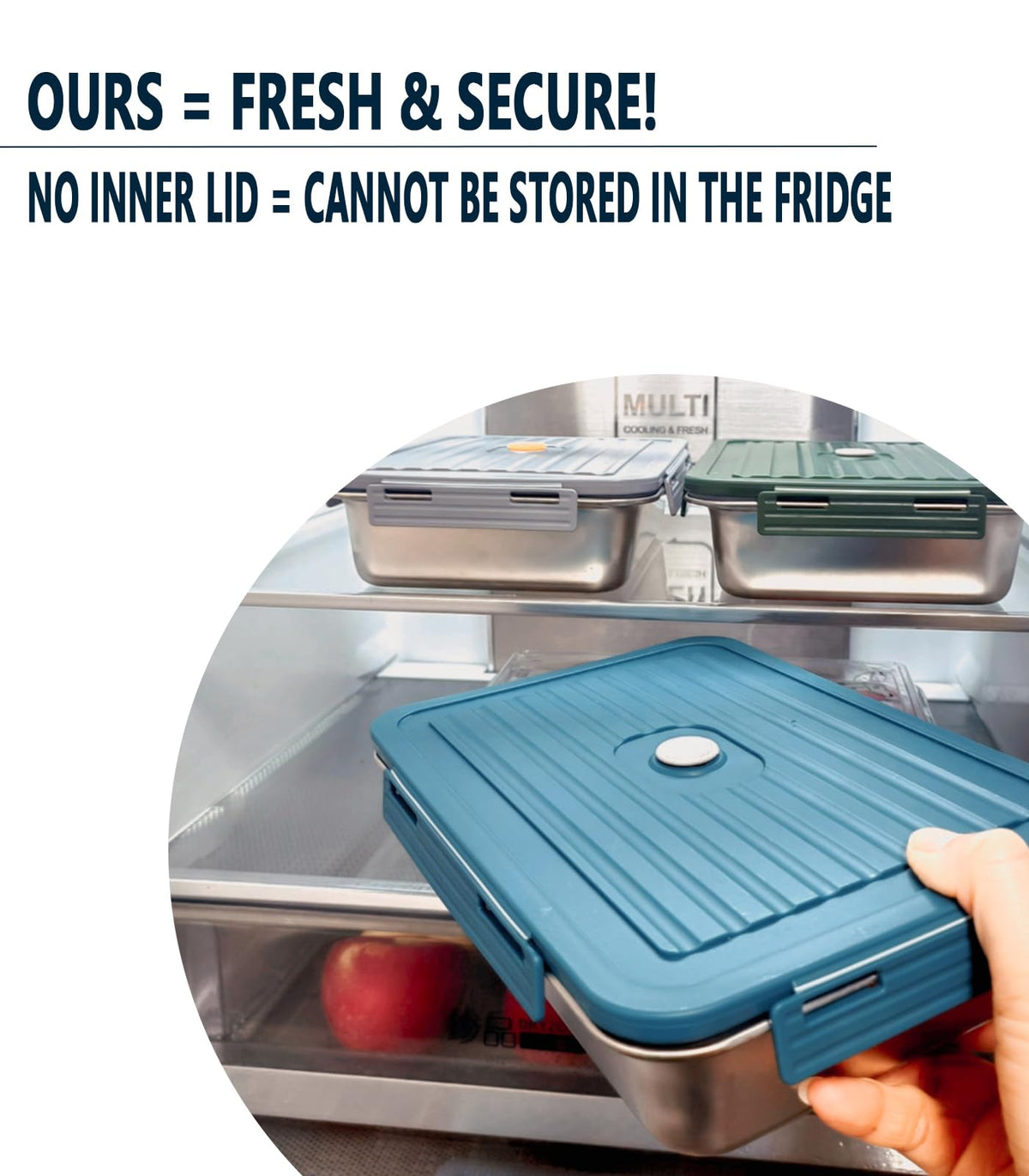 80W heating element provides quick, even warming for hot meals.