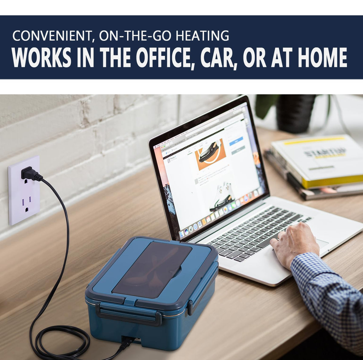 FanfanOK portable lunch warmer ideal for work, car trips, and camps.