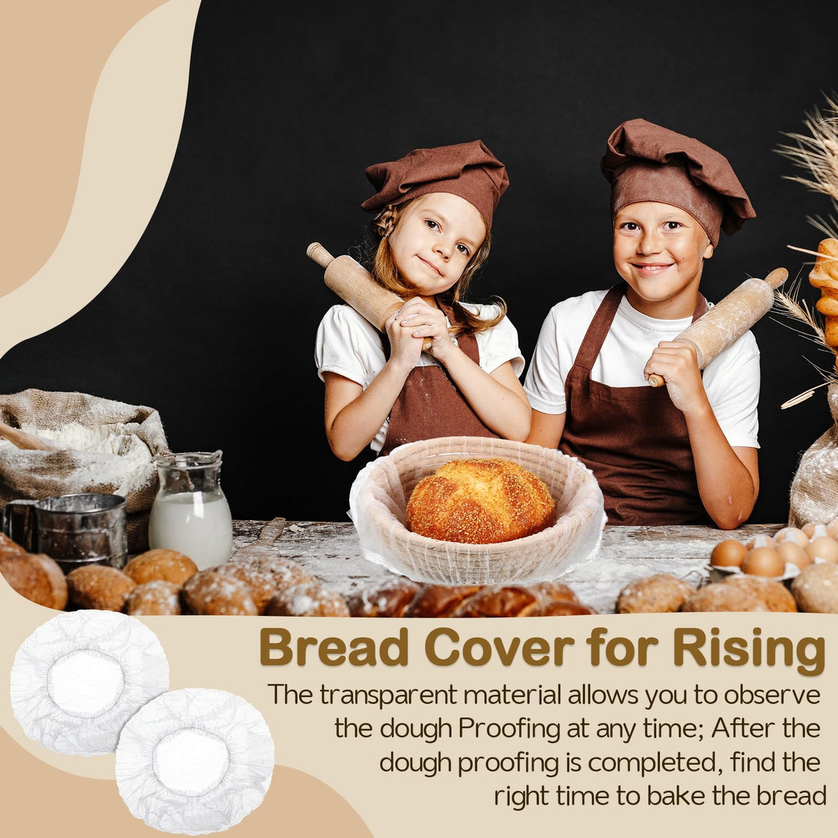 Fanfanwin disposable bread proofing liner saves cleanup time during rising.