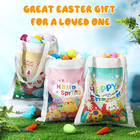 Fanfanwin canvas tote with four designs for Easter gifting and events