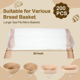 Fanfanwin proofing basket liner clear material lets you observe dough rise.