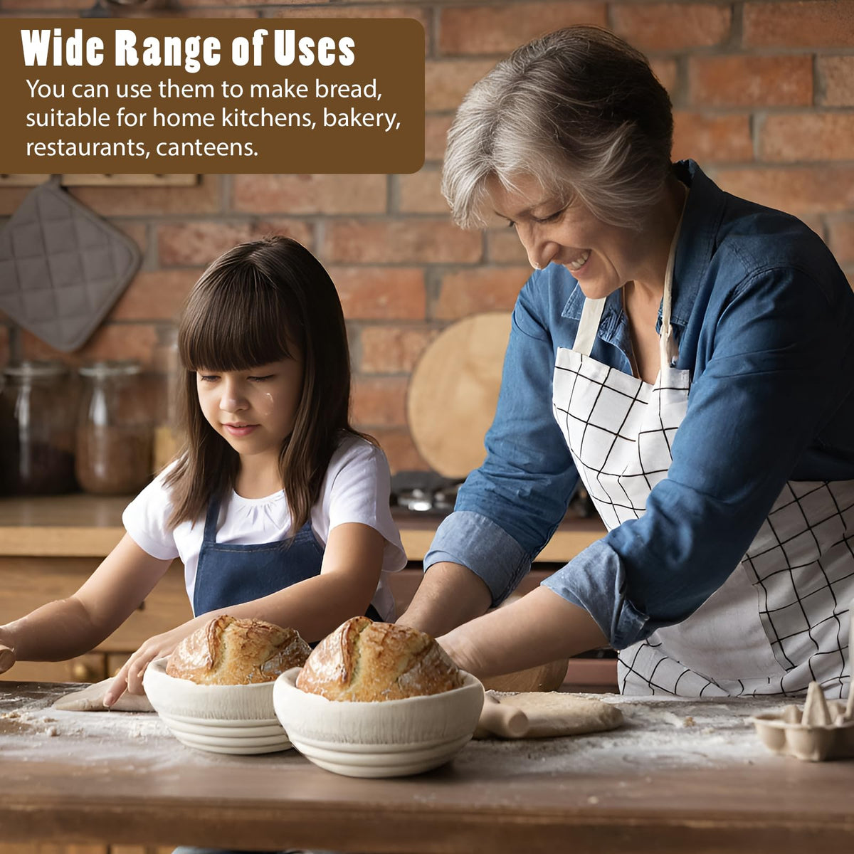 Fanfanwin two-pack banneton for storing and improving dough rise at home