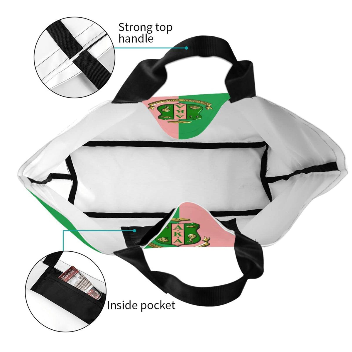 Fangqu AKA Beach Tote Bag with groceries looks spacious and reusable.