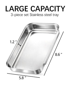 Thick-gauge stainless steel on FANGSUN trays resists rust for daily use and oven transitions.