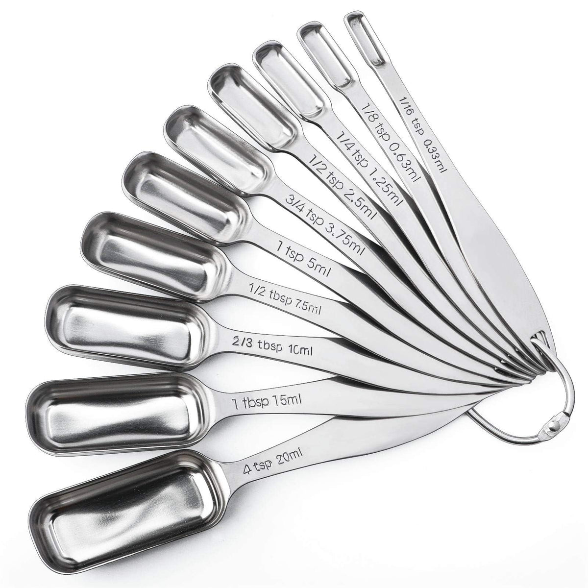 FANGSUN 10-piece narrow measuring spoons set for precise cooking