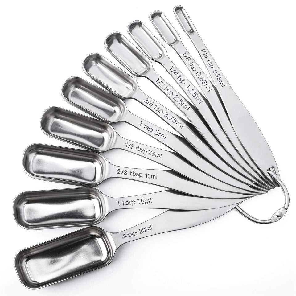 FANGSUN 10-piece narrow measuring spoons set for precise cooking