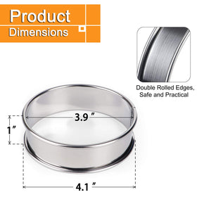 FANGSUN English muffin rings help maintain round shape and vertical rise.