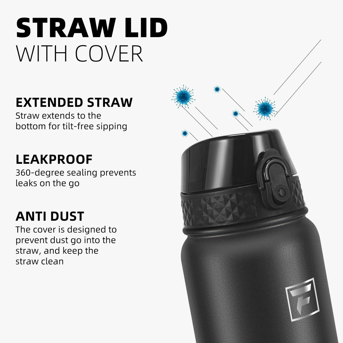 Fanhaw bottle made of 18/8 stainless steel for durability and safety.