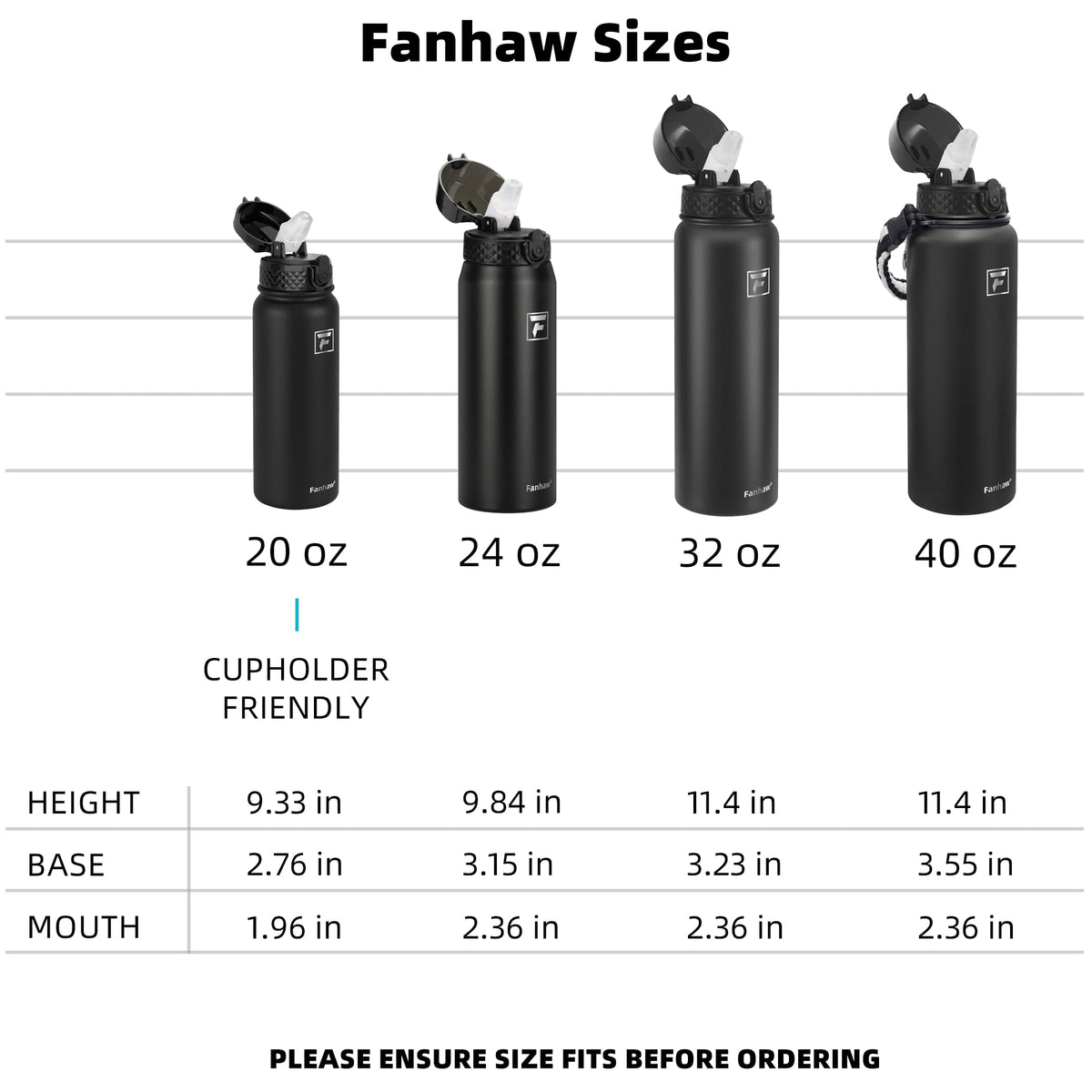 Fanhaw bottle with leakproof design prevents spills during travel.