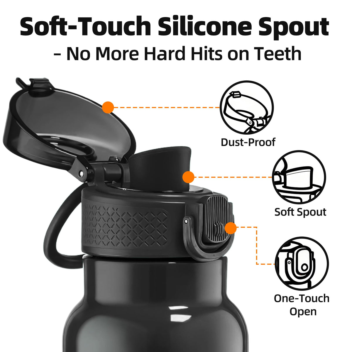 Fanhaw Daylite 24oz insulated bottle keeps beverages cold during workouts.