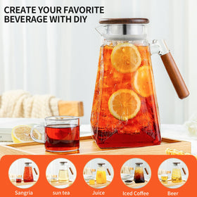 FANKAQI 68oz capacity keeps iced tea ready for gatherings.