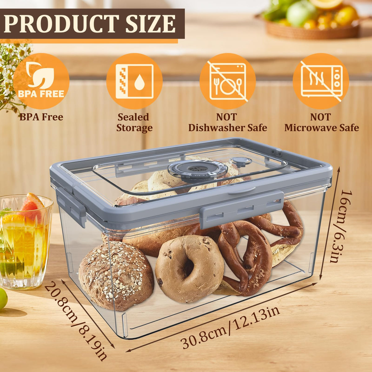 Air valve on Fanlory bread box allows controlled airflow.