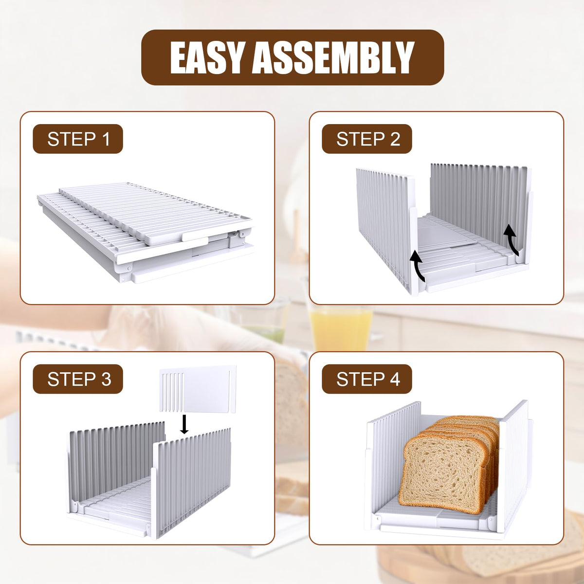 Fanlory bread slicer includes thickness control for even cuts.