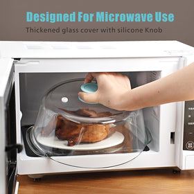 FANQIEW silicone-knob side-view demonstrates easy grip for quick microwave use.