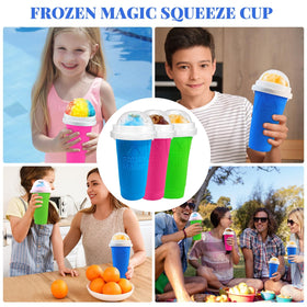 Colorful three-pack Fans-One slushie cups in packaging idea