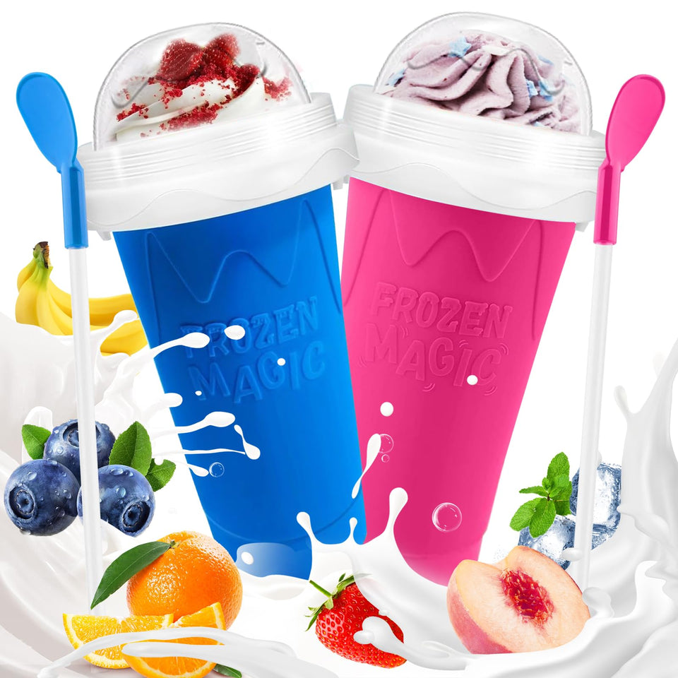 Fans-One Slushie Cup shown in freezer-ready setup for quick freezing and refreshing treats.