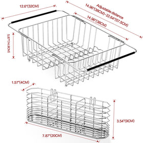 Fanbsy stainless steel dish rack close-up highlighting rustproof build.